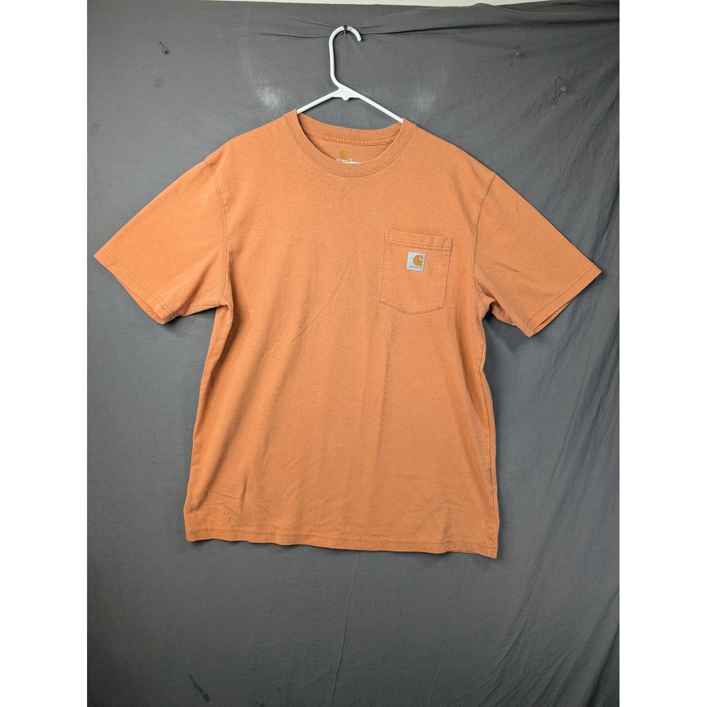 Carhartt Mens K87 Workwear Pocket T-Shirt Orange Large Original Fit